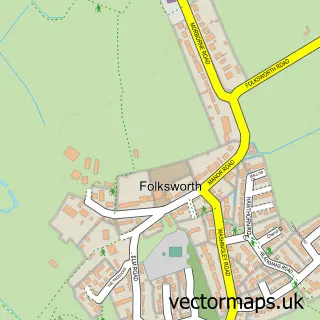 Street map sample of Folksworth, Cambridgeshire