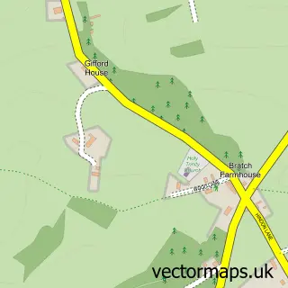 Street map sample of Fonthill Gifford, Wiltshire