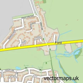 Street map sample of Ford, Wiltshire