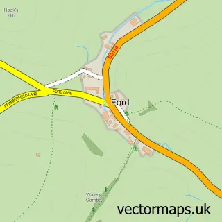 Street map sample of Ford, Somerset