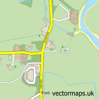 Street map sample of Ford, West Sussex