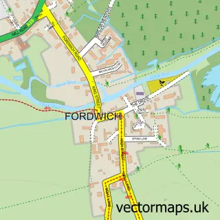 Street map sample of Fordwich, Kent