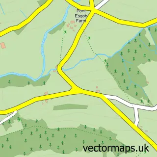 Street map sample of Forest Coal Pit, Gwent
