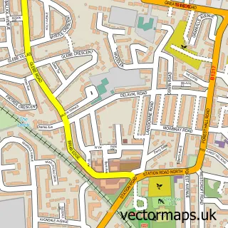 Street map sample of Forest Hall, Tyne & Wear