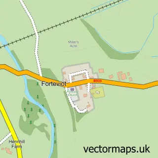 Street map sample of Forteviot, Perth and Kinross