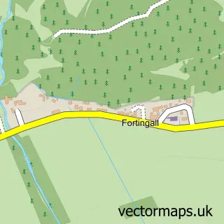 Street map sample of Fortingall, Perth and Kinross
