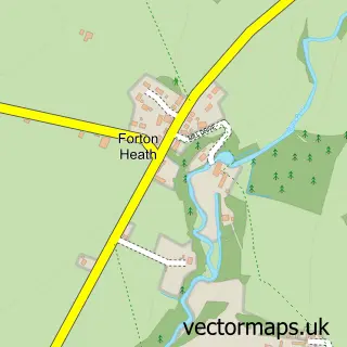 Street map sample of Forton Heath, Shropshire