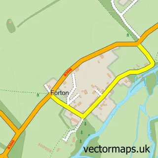 Street map sample of Forton, Hampshire