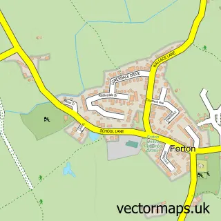 Street map sample of Forton, Lancashire