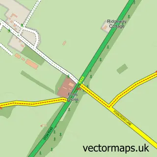 Street map sample of Fosse Cross, Gloucestershire