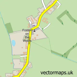 Street map sample of Foston on the Wolds, East Riding of Yorkshire