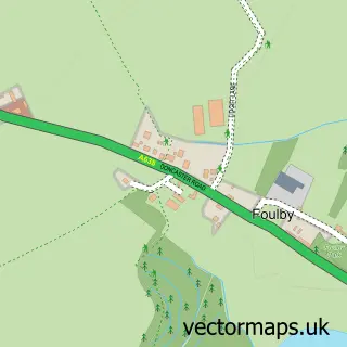 Street map sample of Foulby, West Yorkshire