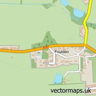 Street map sample of Foulden, Berwickshire