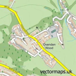 Street map sample of Fountainhead, West Yorkshire