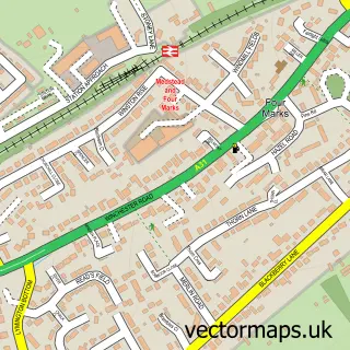 Street map sample of Four Marks, Hampshire