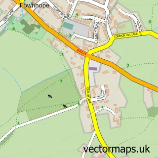 Street map sample of Fownhope, Herefordshire