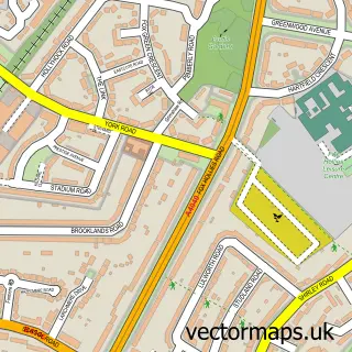 Street map sample of Fox Hollies, West Midlands