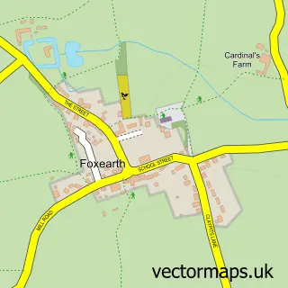 Street map sample of Foxearth, Essex
