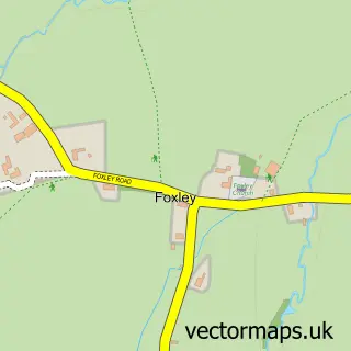 Street map sample of Foxley, Wiltshire