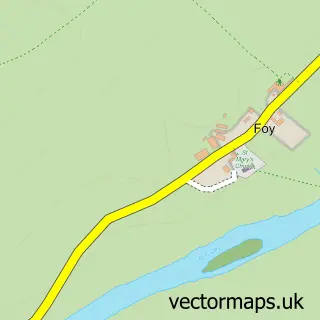 Street map sample of Foy, Herefordshire