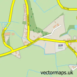 Street map sample of Frampton, Lincolnshire