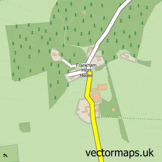 Street map sample of Frankham, Northumberland