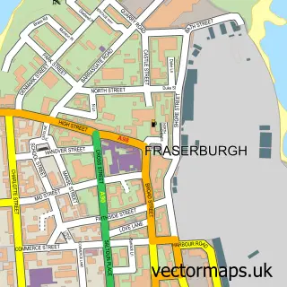 Street map sample of Fraserburgh, Aberdeenshire