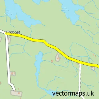 Street map sample of Fròbost, Western Isles