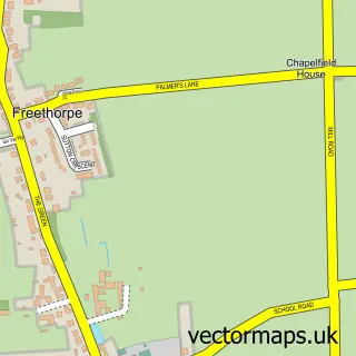 Street map sample of Freethorpe, Norfolk