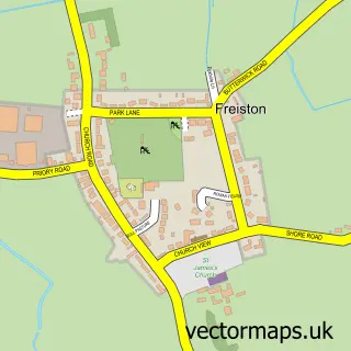 Street map sample of Freiston, Lincolnshire
