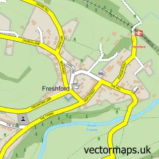 Street map sample of Freshford, Somerset