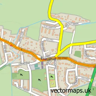 Street map sample of Freuchie, Fife
