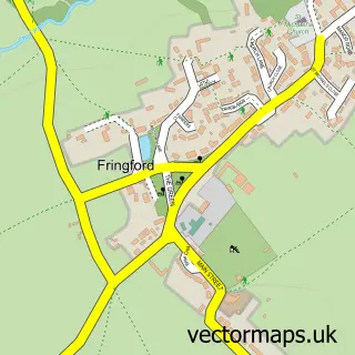 Street map sample of Fringford, Oxfordshire