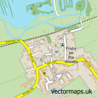 Street map sample of Frisby on the Wreake, Leicestershire