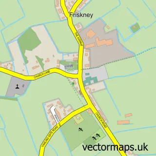 Street map sample of Friskney, Lincolnshire