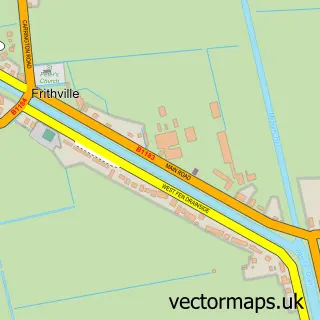 Street map sample of Frithville, Lincolnshire