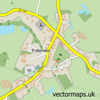 Street map sample of Frittenden, Kent