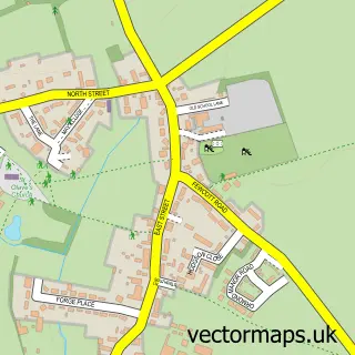 Street map sample of Fritwell, Oxfordshire