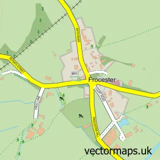 Street map sample of Frocester, Gloucestershire