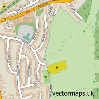Street map sample of Frodsham, Cheshire