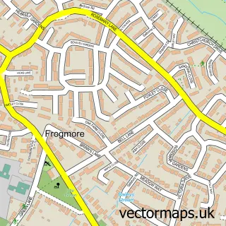 Street map sample of Frogmore, Hampshire