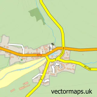 Street map sample of Frogmore, Devon