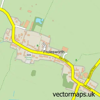 Street map sample of Frolesworth, Leicestershire