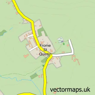 Street map sample of Frome St Quintin, Dorset