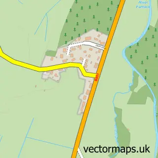 Street map sample of Fàrr, Inverness