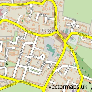 Street map sample of Fulbourn, Cambridgeshire