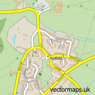 Street map sample of Fulford, Staffordshire