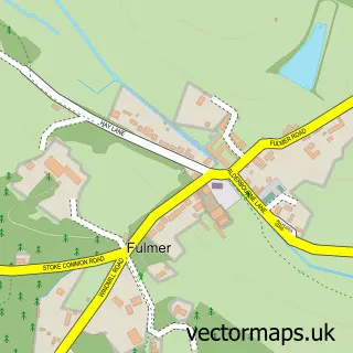 Street map sample of Fulmer, Buckinghamshire