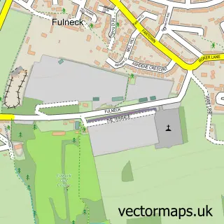 Street map sample of Fulneck Moravian Settlement, West Yorkshire