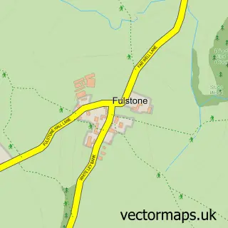 Street map sample of Fulstone, West Yorkshire